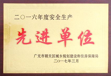 2016年度安全生产先进单位