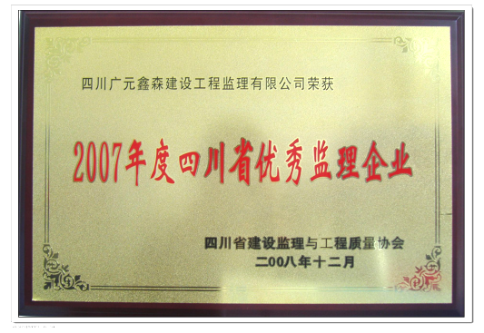 2006年度四川省优秀监理企业