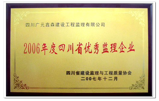 2007年度四川省优秀监理企业